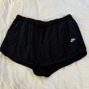 Nike Women's Black Terry Cotton Shorts